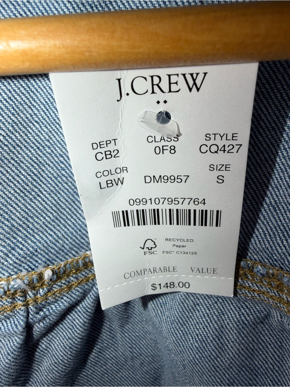 J. Crew Women’s Denim Jacket NWT - Picture 3 of 4